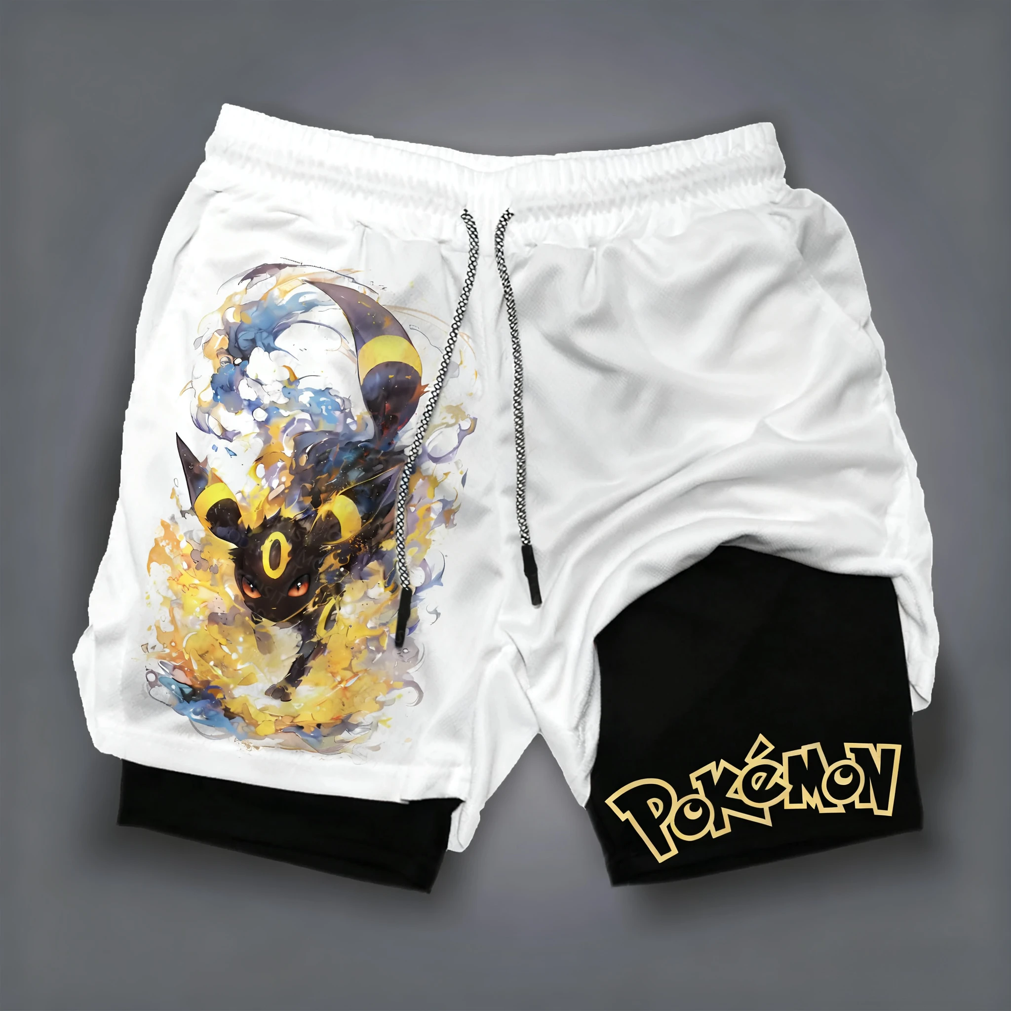 Outdoor Sport Hat - Pokémon Anime White Double Layer Shorts