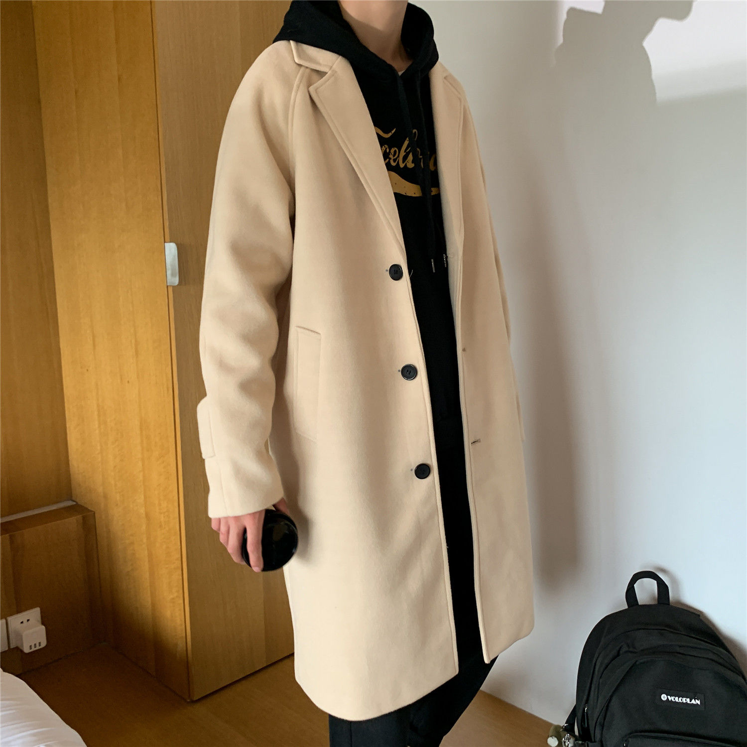 Wool Blend Coat Grey Mans Clim - Outdoor Sport Hobbies review and price