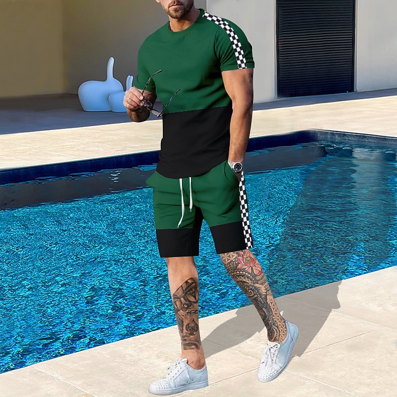 Men's Pattern Color Blocked 2- - Outdoor Sport Leisure review and price